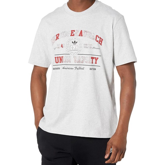 adidas Originals Men's College Graphic Gray Tee Sz Small men952 - Picture 1 of 2